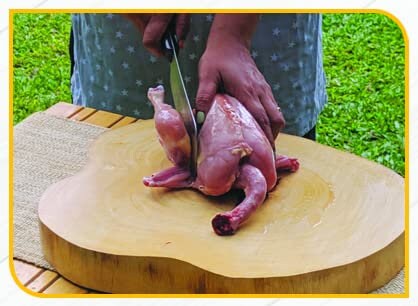 Single Piece Tamarind Wood Round Cutting Board Without Any Chemical Joinings, Tamarind Wood Chopping Board