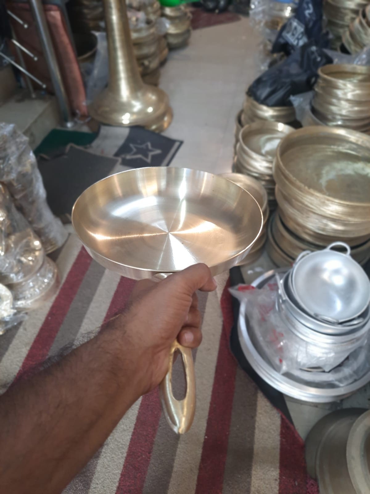 Bronze Saute Pan ,Cooking pan, Frying Pan, Skillet , Kansa Kitchen Utensils Bronze  Kitchen Utensil, Indian traditional cookware,