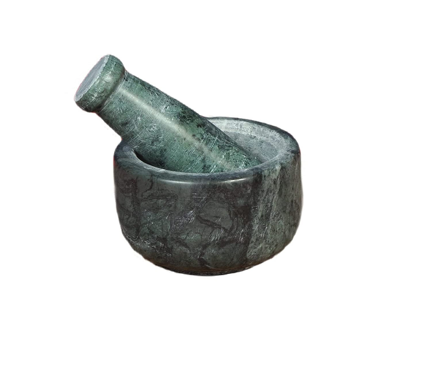 okhali and masher, motor and pestle, Green Marble Mortar and Pestle Sets Ayurvedic medicine crusher bowl ceramic porcelain masher for Home.