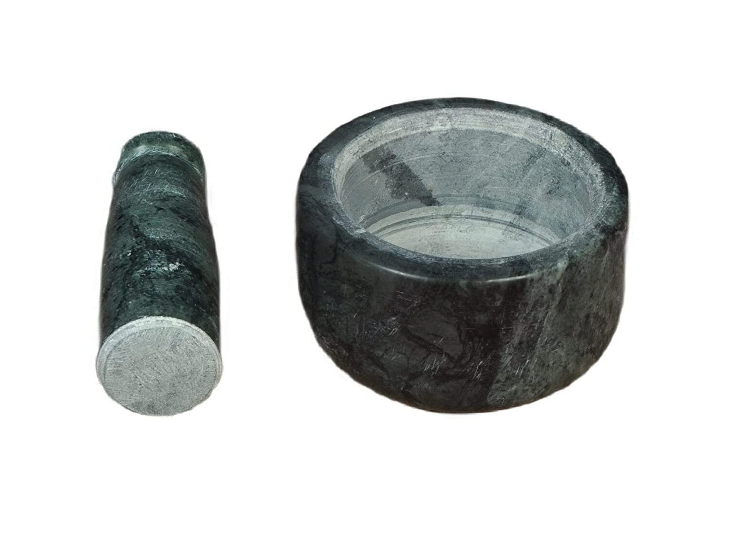 okhali and masher, motor and pestle, Green Marble Mortar and Pestle Sets Ayurvedic medicine crusher bowl ceramic porcelain masher for Home.