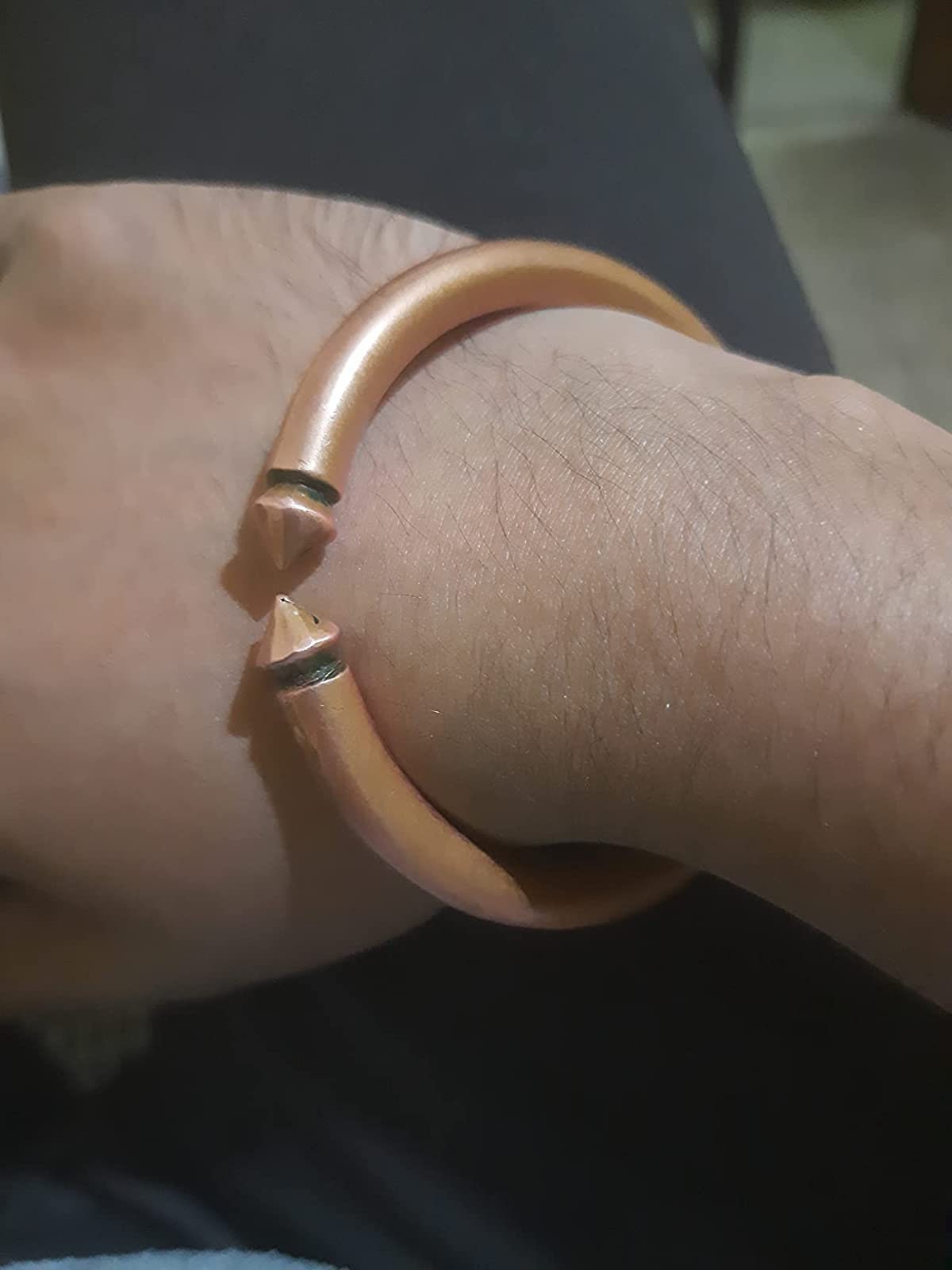 Pure Copper Bangle Tamba Kada with Astrological Benefits for Men (Free Size) Unisex Cuff Kada Bracelet