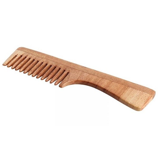 Ayurvedic Handmade Natural Neem Wooden Hair Combs, Wide Tooth Comb With Handle, Eco-Friendly, 100 % pure