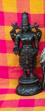 Balaji Stone Statue /Tirupati Venkateshwar/ Standing Vishnu/Hindu God/Carved Stone Idol/Stone Decor/Stone Art, Pooja Rooms,Home decor,