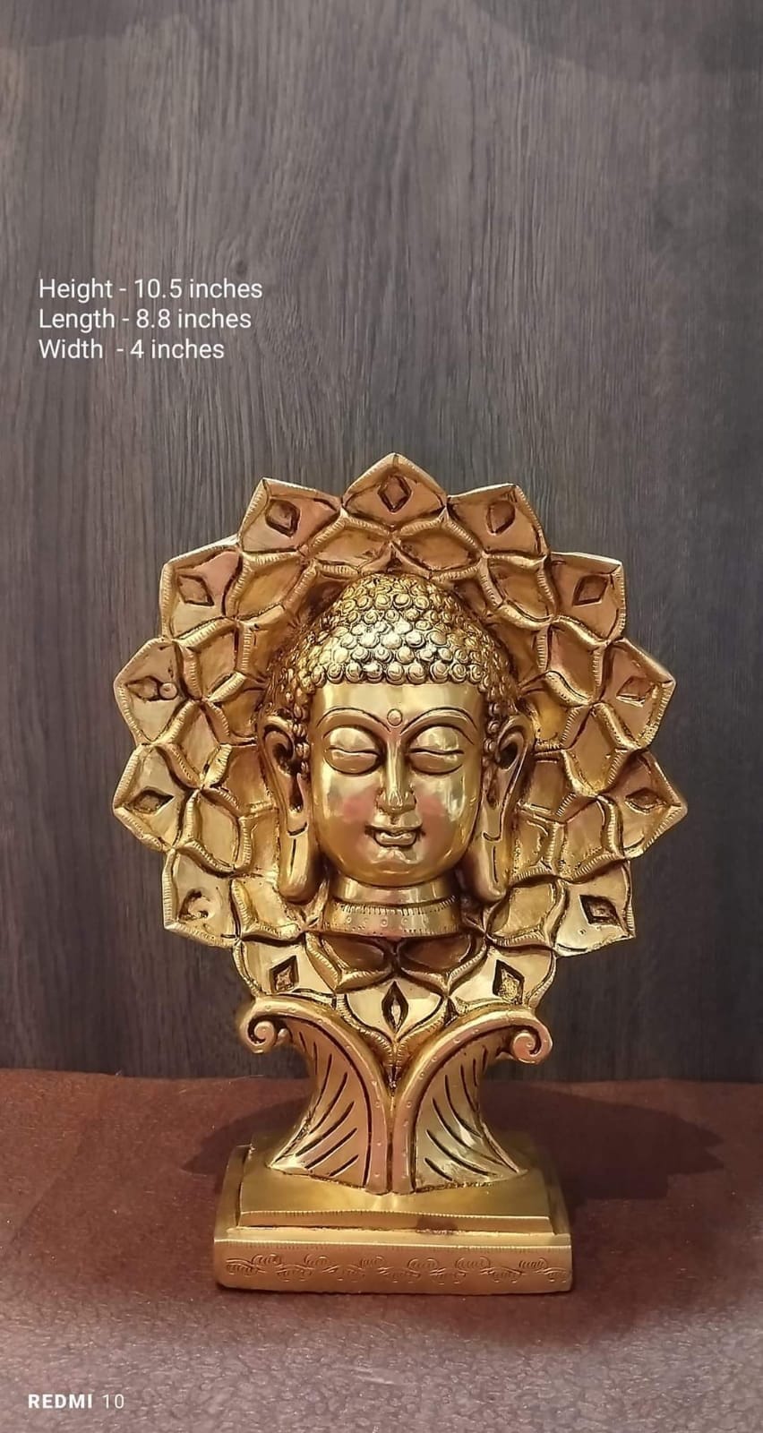 Lord Buddha Face Brass Idol for Home Decor | Buddha Statue for Home Decor /Decorative Showpiece