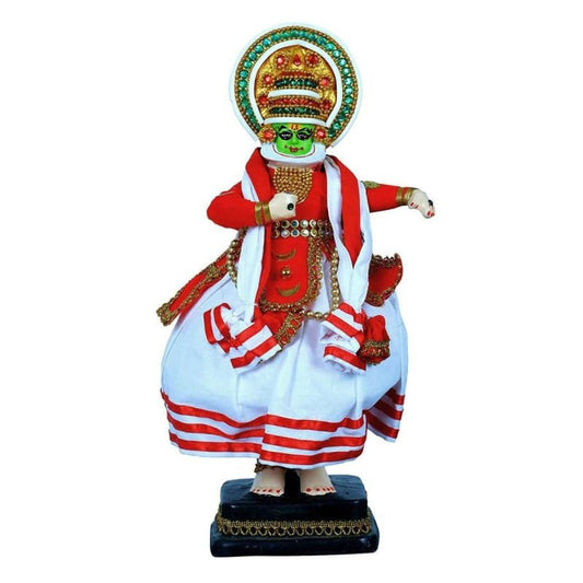 Kathakali Doll in dancing pose made in Fibre -34 cm height