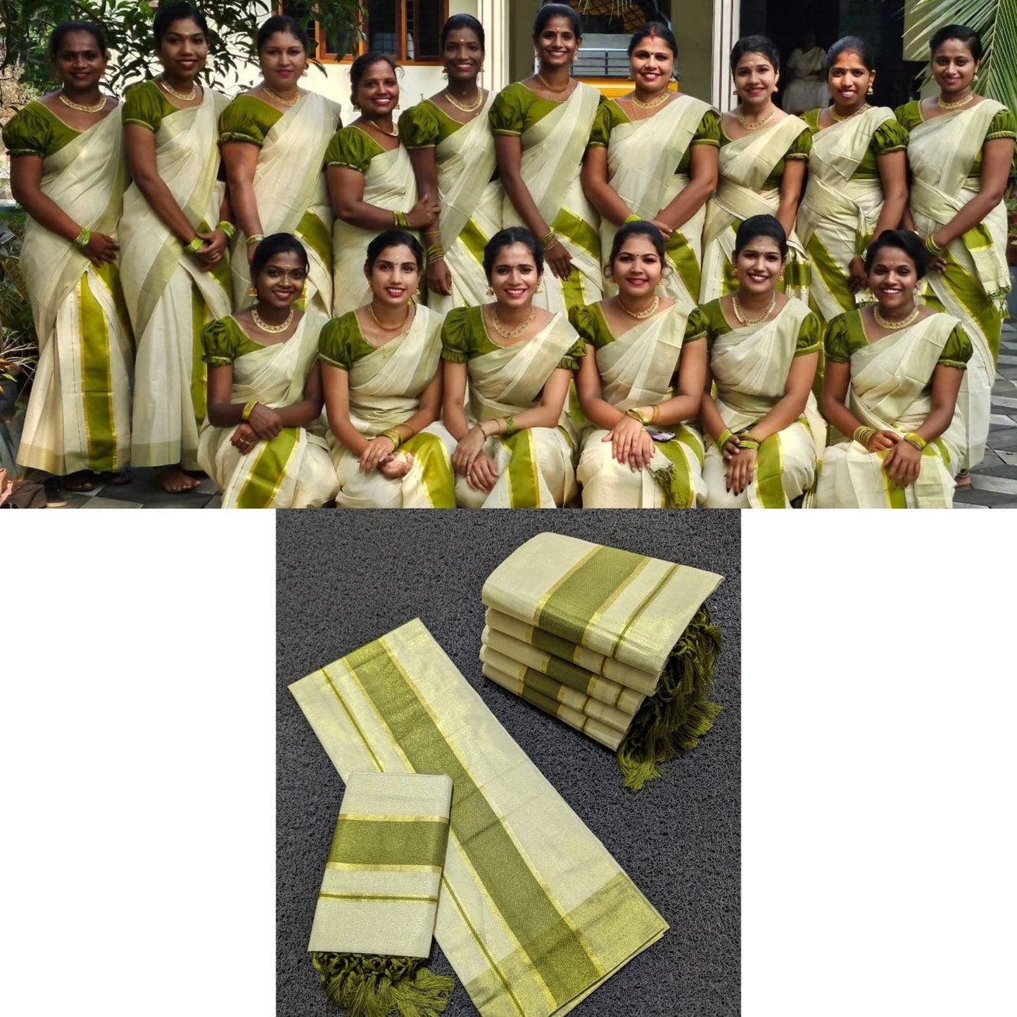 Uniform set mundu for Thiruvathira and various function with tussels 2.80, Vishu,Onam