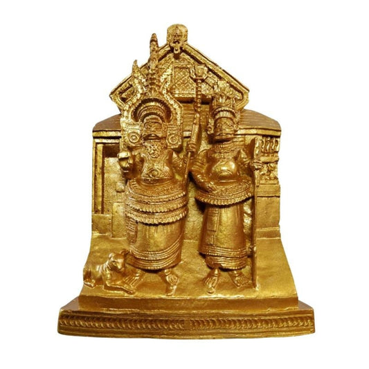 Parassinikkadavu Sree Muthappan Idol in Polymarble - 15 cm height, Golden color, Home Decor,  Kerala Traditional Home Decor, Pooja idol