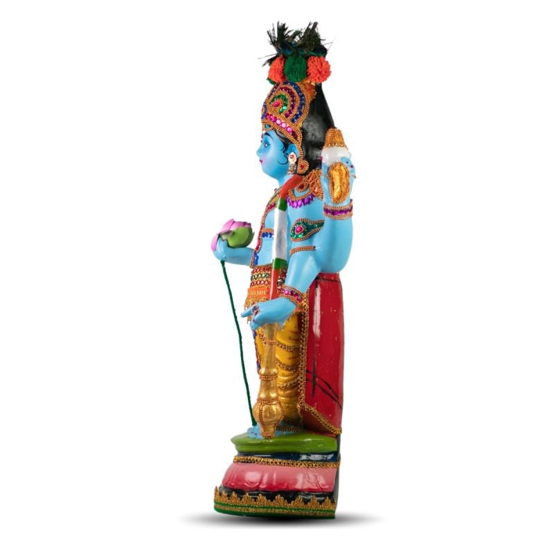 Guruvayoorappan Idol in Fibre ,Lord Vishnu with 4 hands, Vishu,Divine idol for pooja room , Kerala Traditional Home Decor