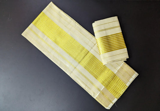 Kerala Special Fancy Tissue lines set mundu 2.80 with Stitched Blouse or  Blouse Material, Tissue Set Mundu, Beautiful Kerala  Designs.