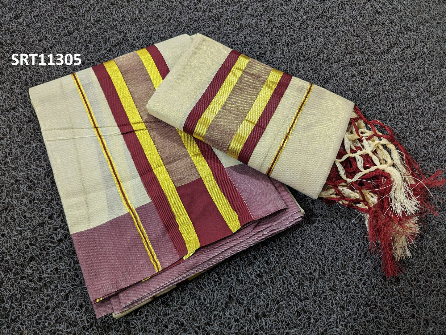 Kerala Special Golden Tissue Fancy Set Mundu 2.80 mtrs,Tissue Set Mundu,Beautiful Kerala  Designs,Vishu,Onam,Pooja,Traditional,Festival.