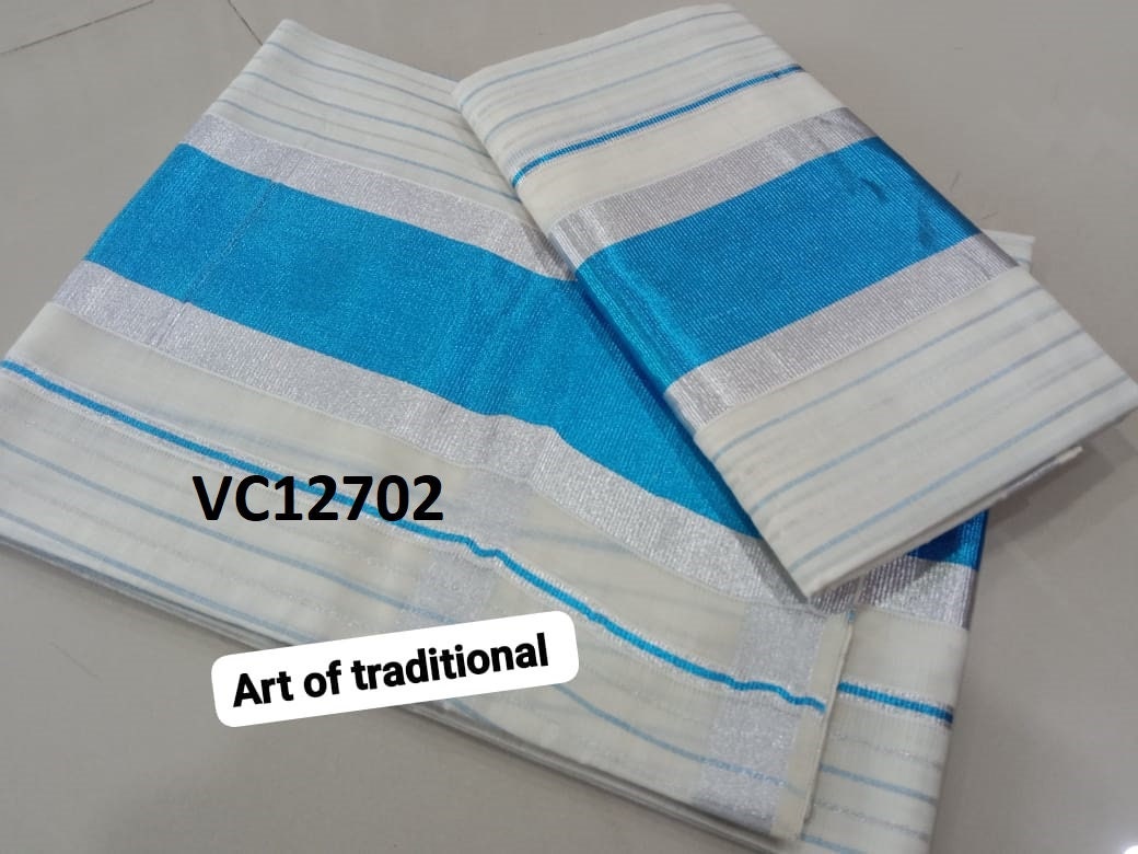 Kerala Special Cotton Set Mundu 2.80,Beautiful Kerala Designs,Vishu,Onam,Traditional,Pooja,Wedding,Special Occassions,Festival,Ethnic Wear.