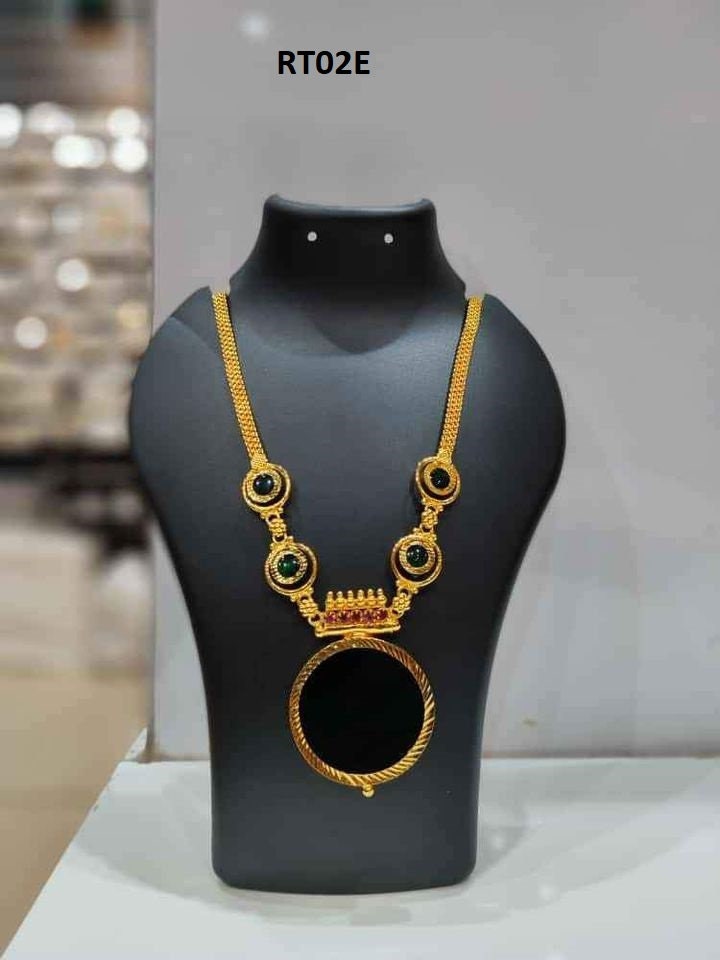 Gold plated chain with traditional Kerala Mango locket, Imitation Necklace, Wear with Set Saree on Festivals, Onam, Vishu, Wedding, Birthday