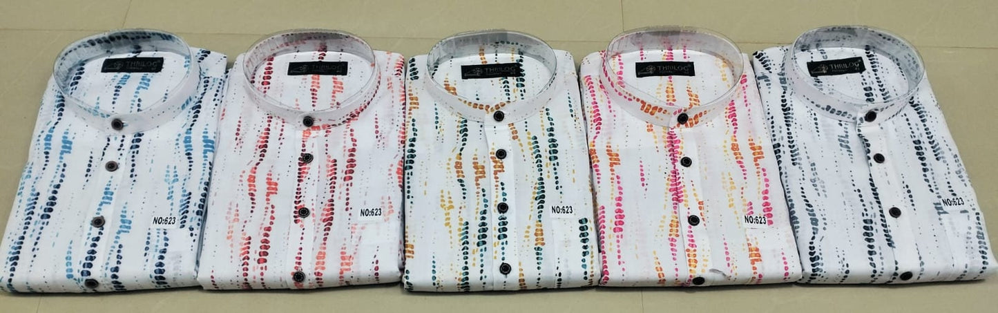 Rainbow Kurtha Cotton For Men With Dhothi,Handmade Designs,Onam,Vishu,Birthday,Marriage,Festival Occasions,Party Wear,Traditional Dress.