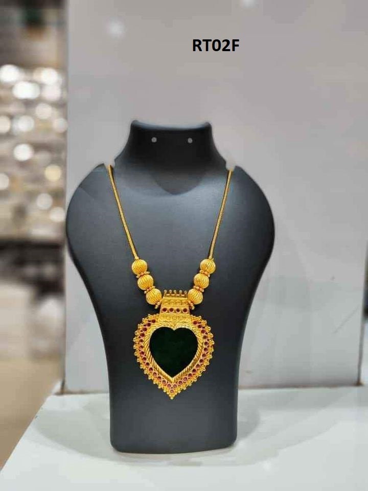 Gold plated chain with traditional Kerala Mango locket, Imitation Necklace, Wear with Set Saree on Festivals, Onam, Vishu, Wedding, Birthday