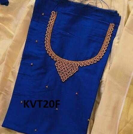 Kerala Handworked Dhavani Set With Kunjalam Traditional Girls Clothing,Handmade Designs,Vishu,Onam,Birthday,Temple,Pooja,Festival.