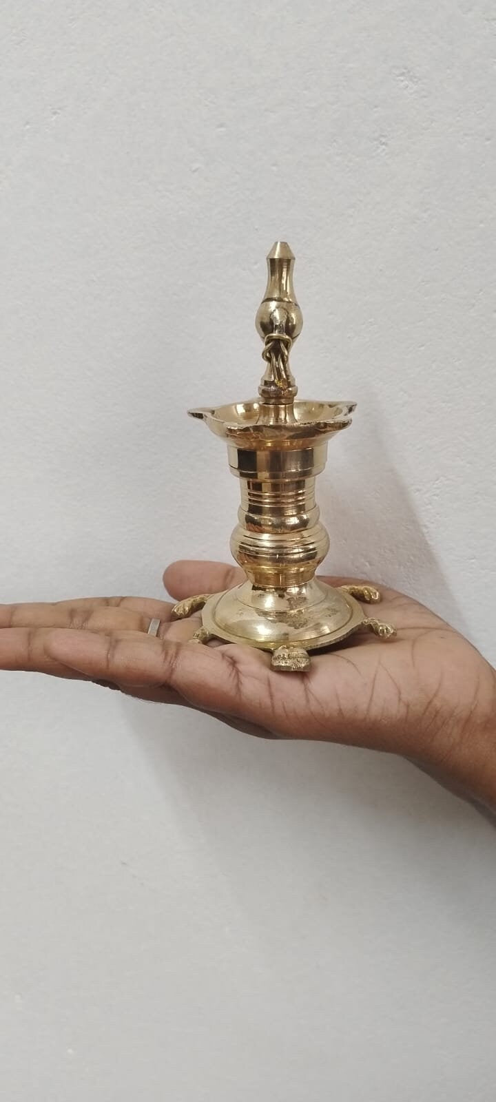 Vasthu Vilakku Small for office and shops / Kerala Traditional Brass Oil Lamp