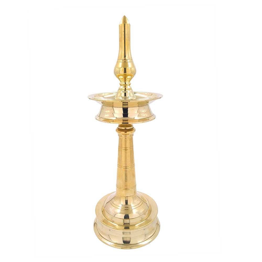 Brass Oil Lamp, South Indian Plain Nilavilakku Lamp ,Deepak /Diya,Onam,Vishu,Annaprasam,House warm,New year,Special gift,Indian culture,