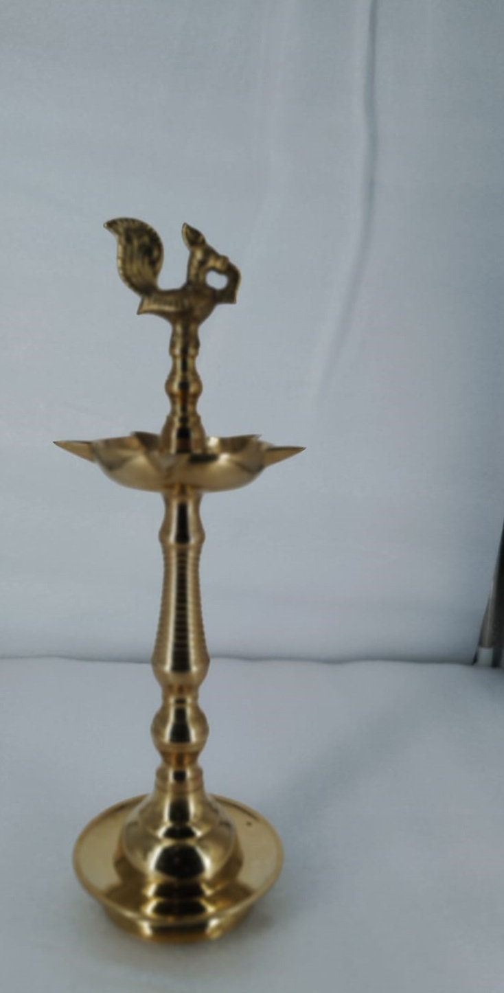 Mayil Vilakku Brass Oil Lamp/ Annapakshi  Vilakku/Peacock Diya/Kerala Traditional, Indian Culture/Onam, Vishu, Temple, Festival, Nilavilakku