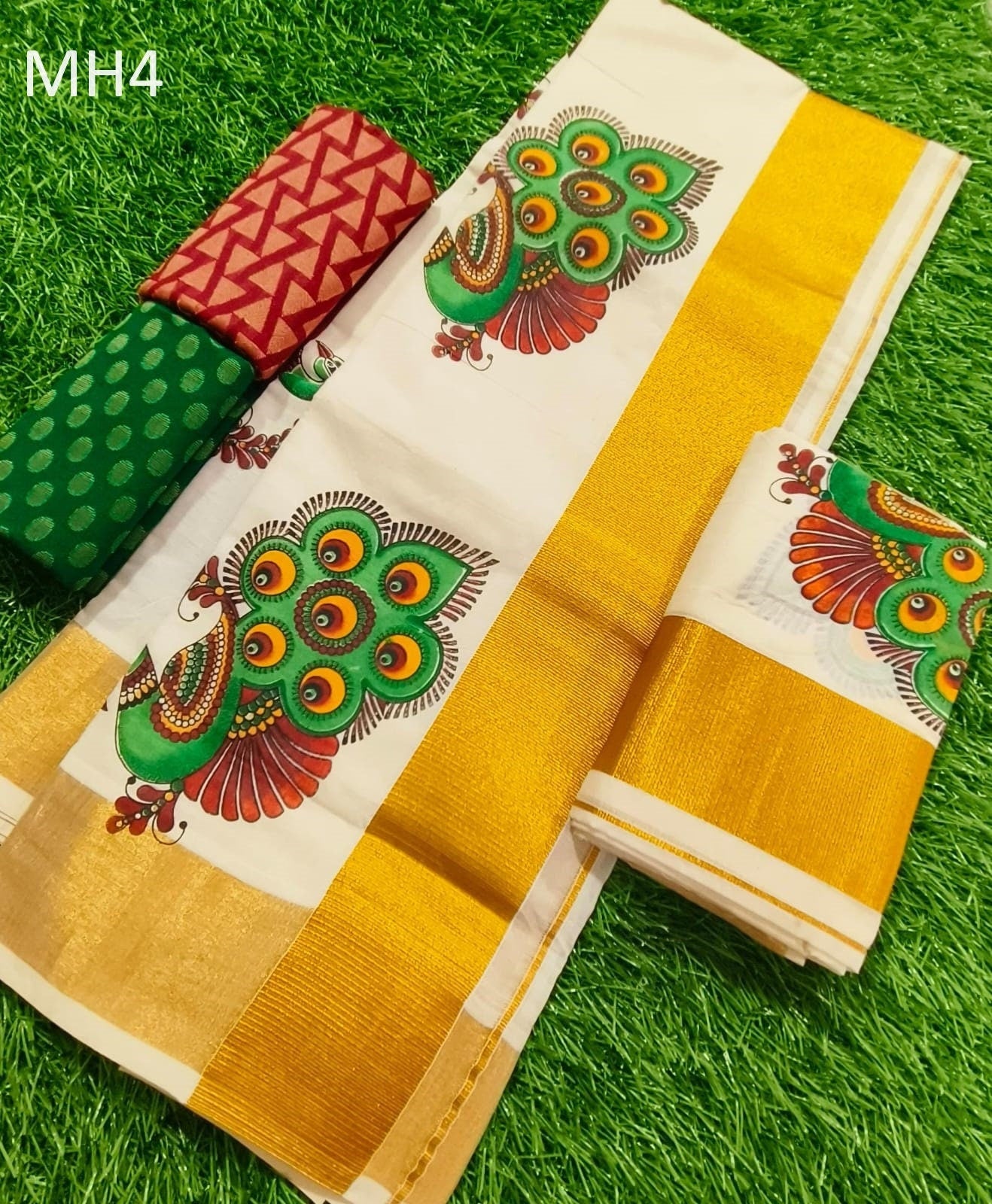 Kerala Special Cotton Set Mundu 2.80 mtr,Beautiful Kerala Designs,Vishu,Onam,Traditional,Wedding,Special Occassions,Party and Celebrations