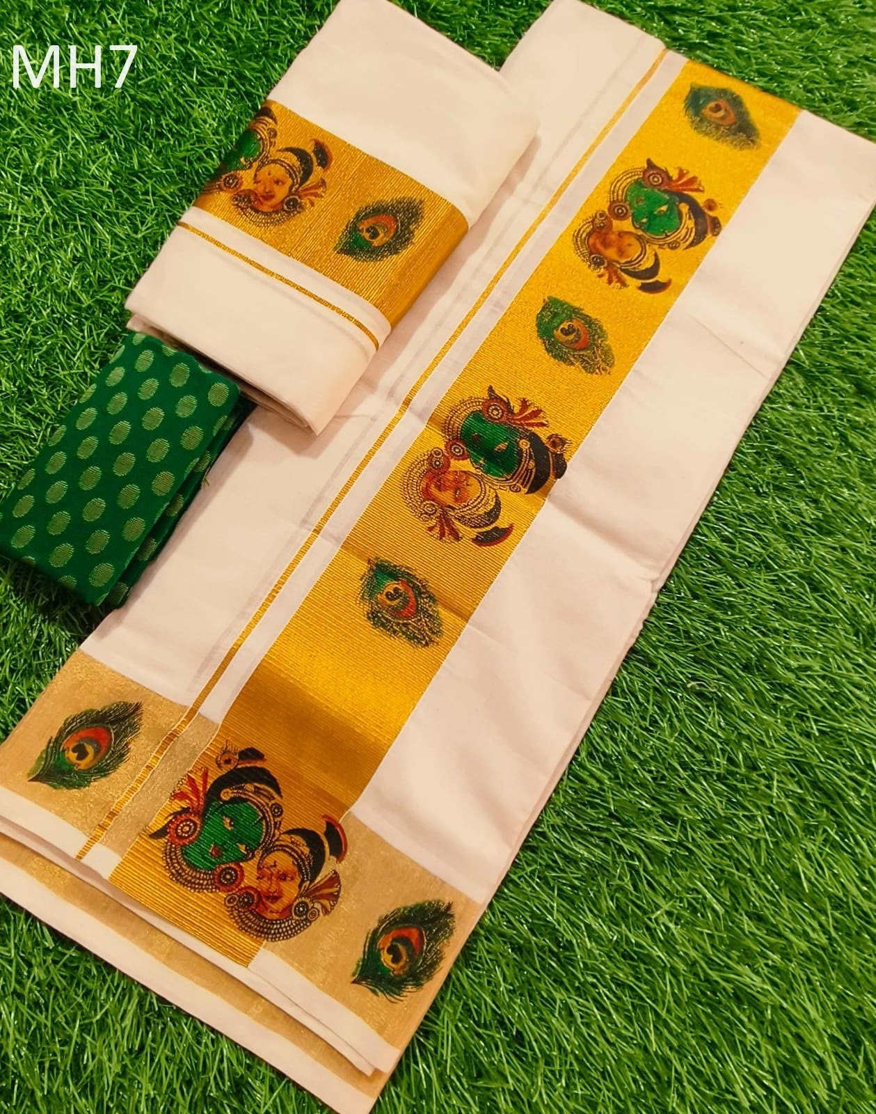 Kerala Special Cotton Set Mundu 2.80 mtr,Beautiful Kerala Designs,Vishu,Onam,Traditional,Wedding,Special Occassions,Party and Celebrations