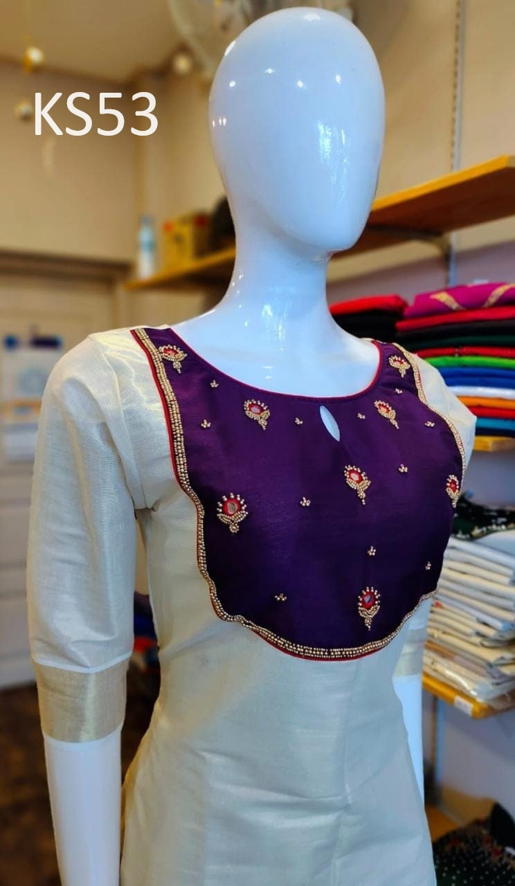 Golden Tissue Slitted Kurti set( Top,Pant and Duppatta),Stitched Handworked Churidar set,Sizes from Small to 10XL,Onam,vishu,Marriage wear.