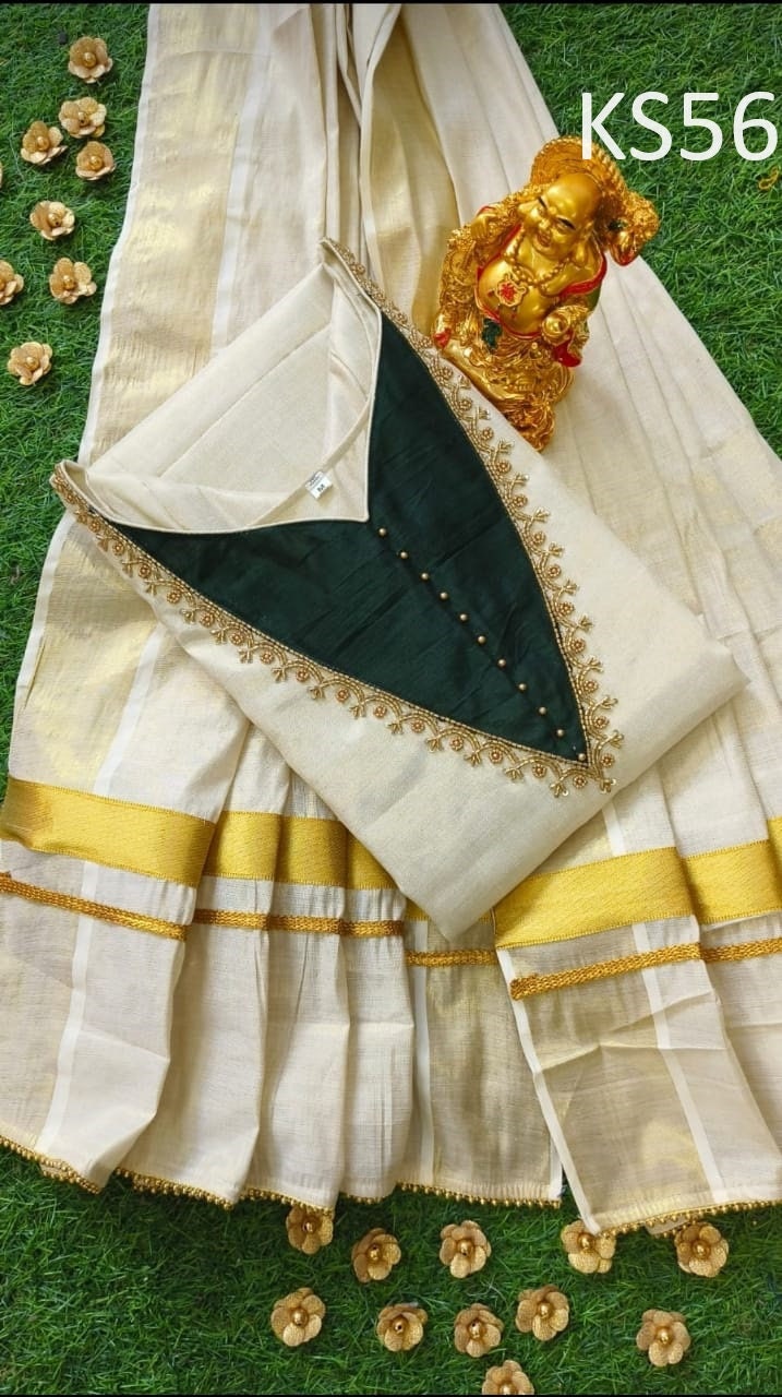 Golden Tissue Slitted Kurti set( Top,Pant and Duppatta),Stitched Handworked Churidar set,Sizes from Small to 10XL,Onam,vishu,Marriage wear.