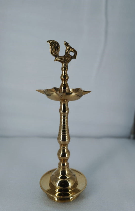 Mayil Vilakku Brass Oil Lamp/ Annapakshi  Vilakku/Peacock Diya/Kerala Traditional, Indian Culture/Onam, Vishu, Temple, Festival, Nilavilakku