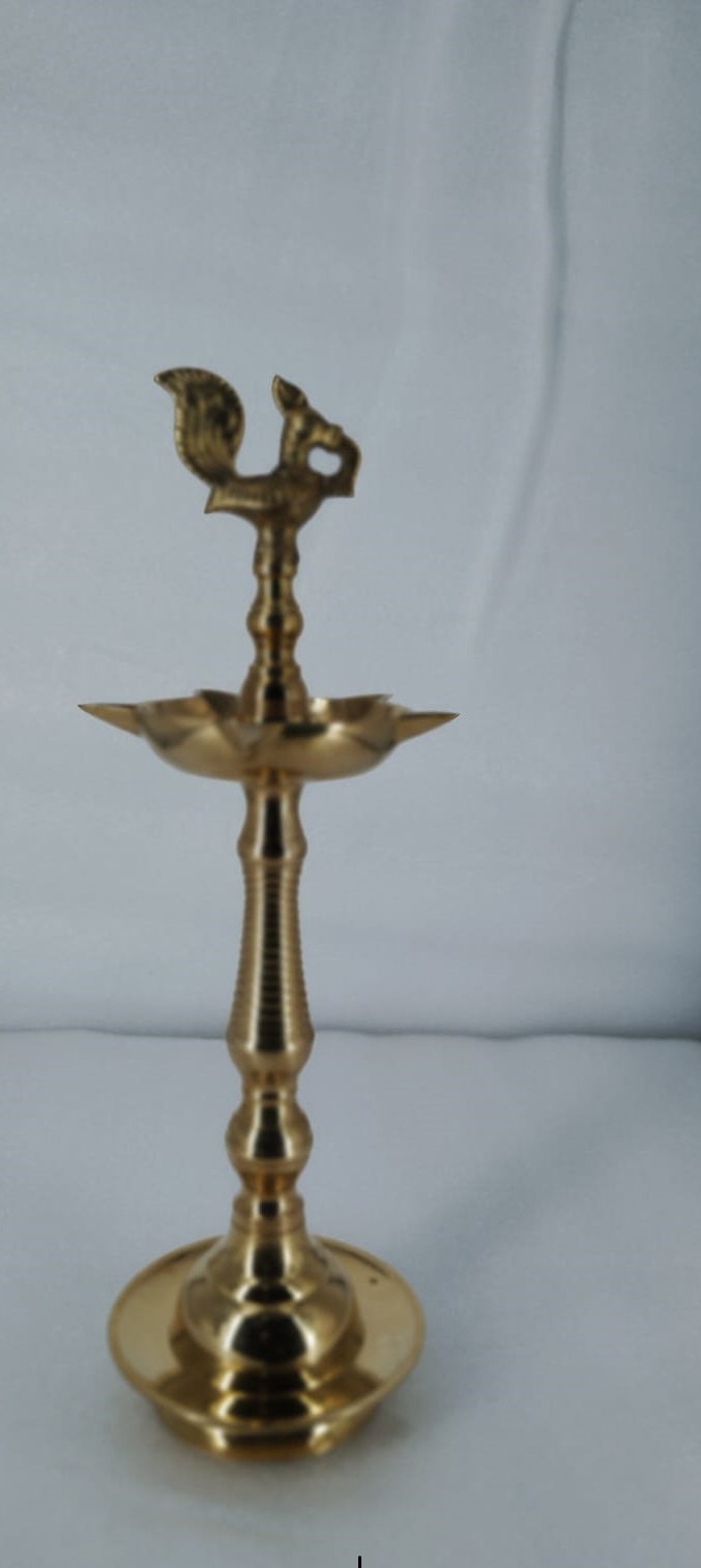 Mayil Vilakku Brass Oil Lamp/ Annapakshi  Vilakku/Peacock Diya/Kerala Traditional, Indian Culture/Onam, Vishu, Temple, Festival, Nilavilakku