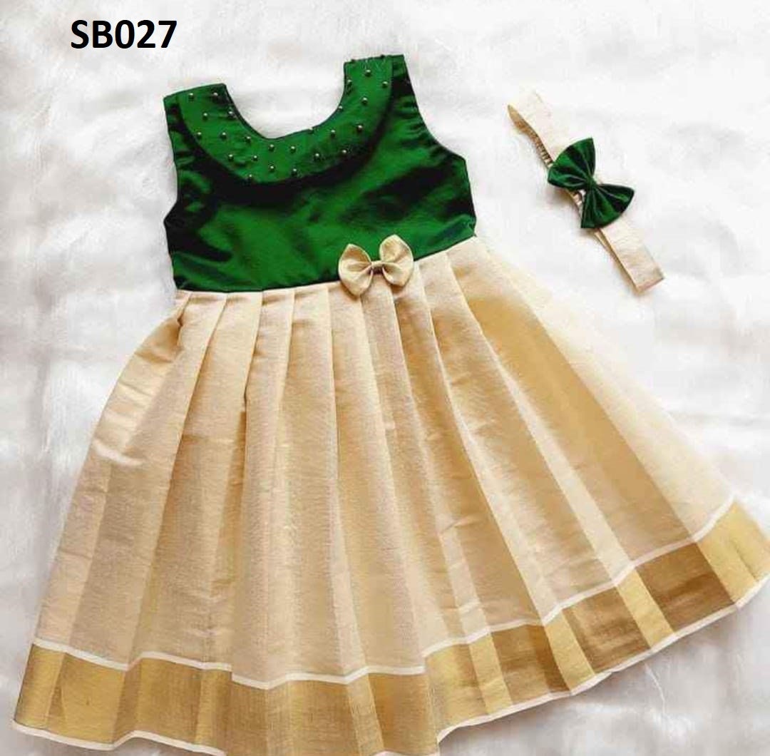 Kerala New born baby&#39;s,Kids,Girls Onam wears,age 1 - 15 years wear,Kerala Pattu Pavada,Traditional wear,Onam Collections,Skirt Blouse set