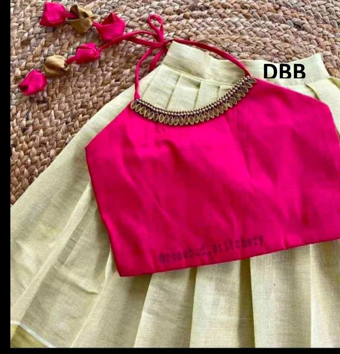 Kerala New born baby&#39;s,Kids,Girls Onam wears,age 1 - 15 years wear,Kerala Pattu Pavada,Traditional wear,Onam Collections,Skirt Blouse set