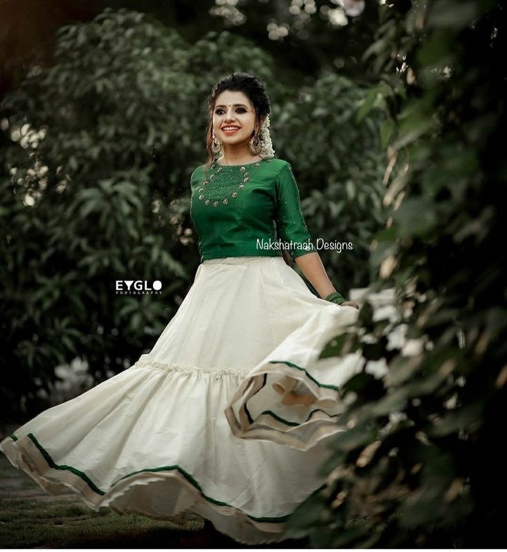 Tissue Umbrella Cut Skirt With Blouse Onam Special Dress Pooja,Marriage,Birthday Wear,party wear other festival occasion