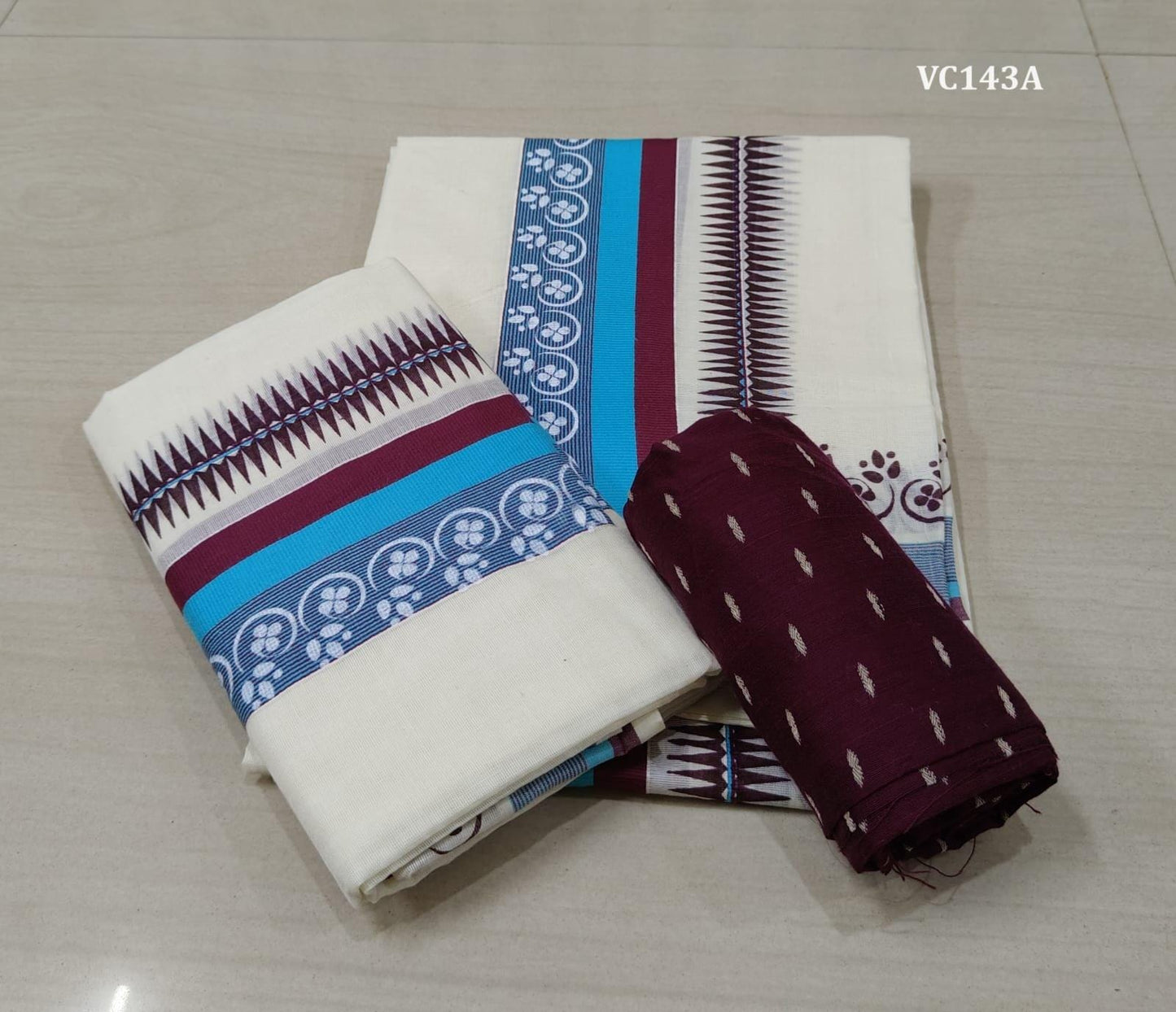 Kerala Special Tissue Fancy Kattikara Set Mundu 2.80 Mtr With Stitched Blouse or Blouse Material,Beautiful Kerala Traditional Designs,Onam.